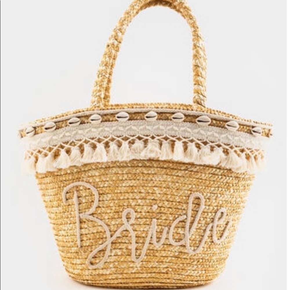 Bride Straw Tote